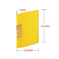 A4 de alta calidad A4 10 20 40 60 Pockets Color sólido PP Clear Display Book